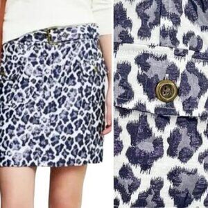 Metallic leopard mini skirt. BR Heritage Collection